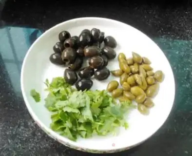 Make Hot pepper olive salad step 3