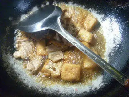 Make Pyramid tofu step 9