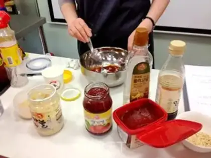 Make Sweet, fried chicken cake step 0