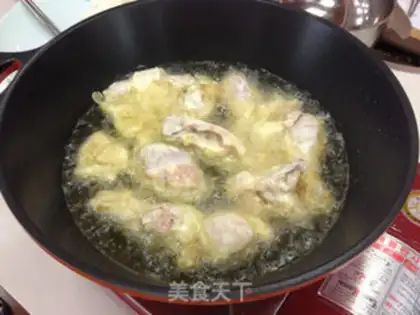 Make Sweet, fried chicken cake step 1