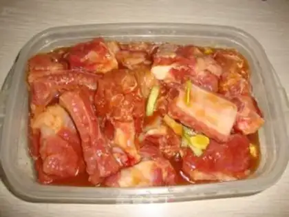 Make Fork saline ribs step 0