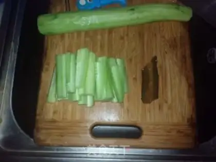 Make The cucumber burn step 1