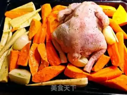 Make Roast chicken and vegetables step 1