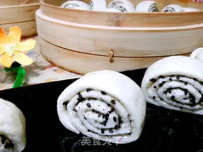 Make Black sesame rolls step 13