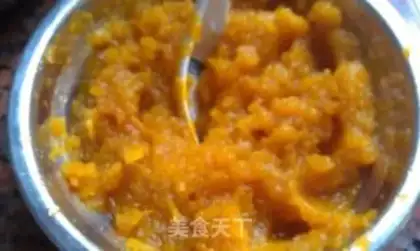 Make Pumpkin bean buns step 1