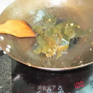 Make The sea belt burns rice tofu step 1