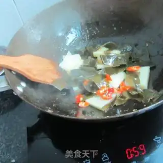 Make The sea belt burns rice tofu step 3