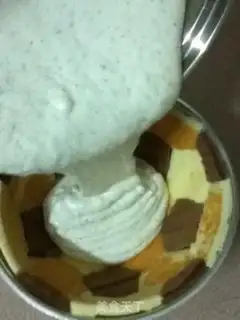 Make Football cake step 22