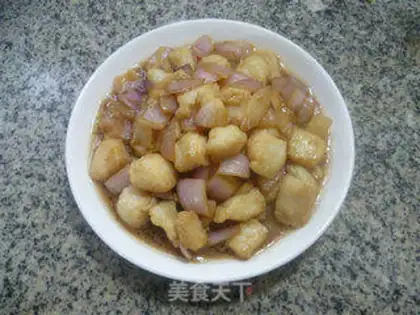 Make Onion fried dragonfish step 13