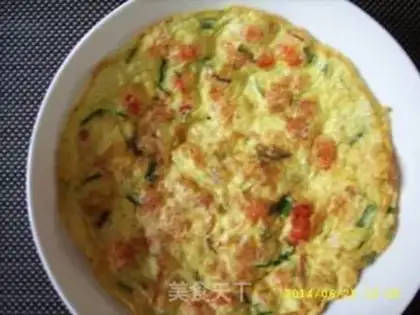 Make Onion egg shrimp pancakes step 7