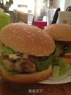 Make Barbecue chicken leg burger step 6