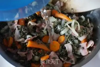 Make Bacon vegetable lentils step 5