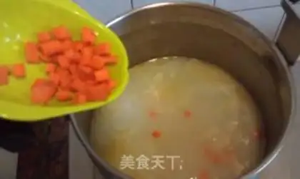 Make Crab fan porridge step 4