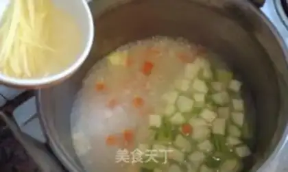 Make Crab fan porridge step 8