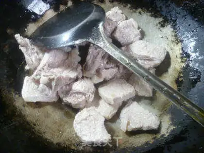 Make Pumpkin, peas, pork chops step 4