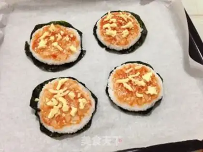 Make Mini rice pizza step 5