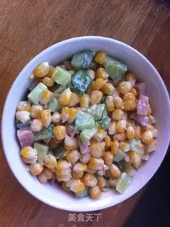 Make A mustard corn salad step 3