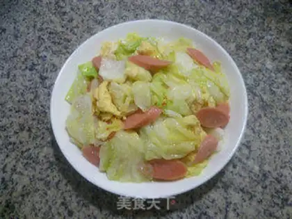 Make Ham sausage eggs and cabbage step 10