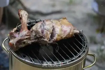 Make A barrel-breaded lamb leg step 14