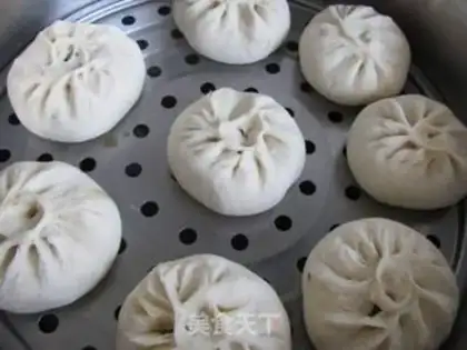 Make Pumpkin meat buns step 13