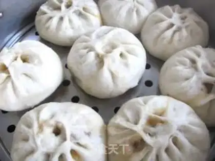 Make Pumpkin meat buns step 14
