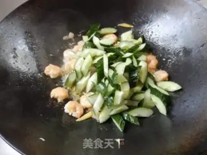 Make cucumber shrimp step 6