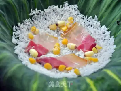 Make "Hale Lotus ham rice." step 4