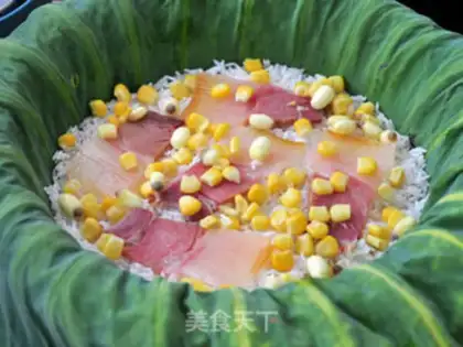 Make "Hale Lotus ham rice." step 5