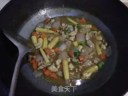 Make Corn curry chicken step 9