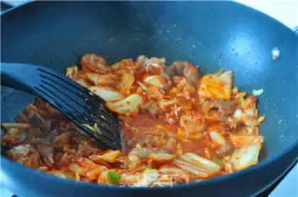 Make Hot cabbage and powder step 5