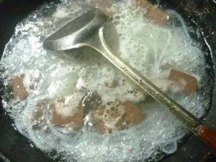 Make Goose-blooded rice soup step 3