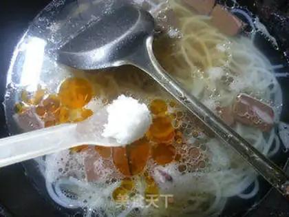Make Goose-blooded rice soup step 7