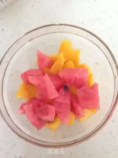 Make Coconut rice fruit step 0