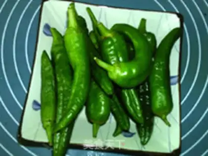 Make The green peppers step 0