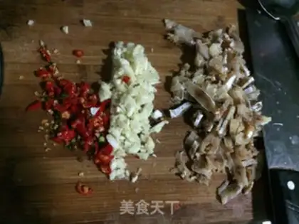 Make Salt fish eggplant step 1