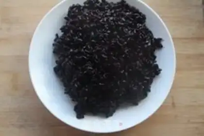 Make Mango snow, black rice step 1