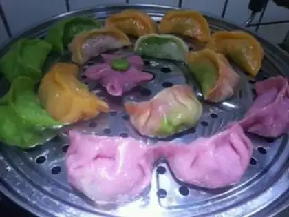 Make Colour dumplings step 7