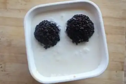 Make Mango snow, black rice step 5