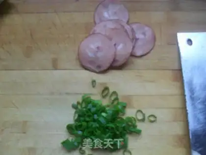 Make Ham eggcake step 1