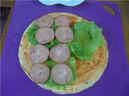 Make Ham eggcake step 10