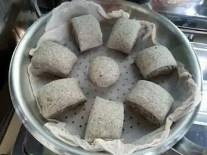 Make Black sesame rolls step 15