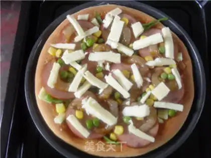 Make Ham shrimp pizza step 20