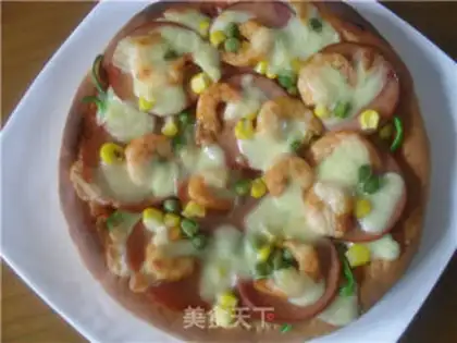 Make Ham shrimp pizza step 21