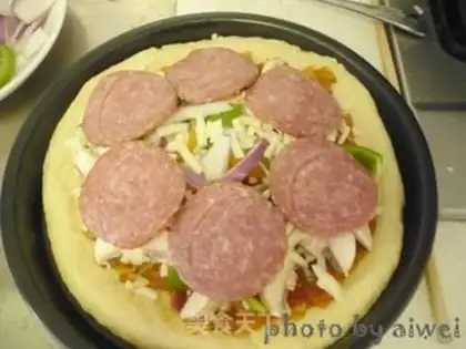 Make Salami Pizza step 18