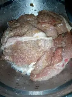 Make Cheese and pork step 0