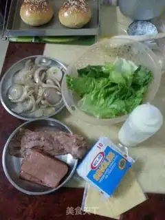 Make Bacon ham cheeseburger step 5