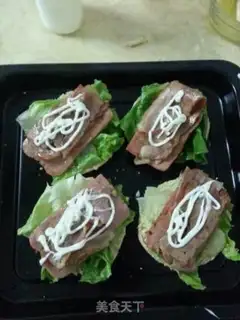 Make Bacon ham cheeseburger step 7