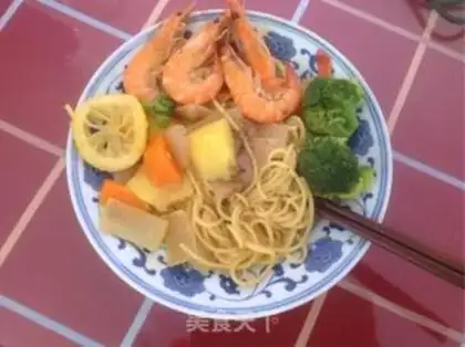 Make Coconut curry shrimp pasta step 9