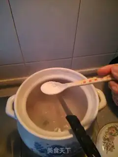 Make Egg and ham congee step 3