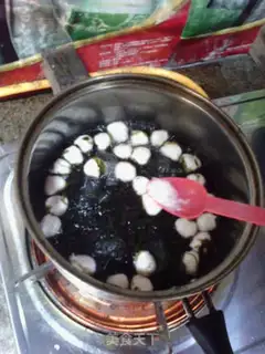 Make ♪ Purple meatball soup ♪ step 4